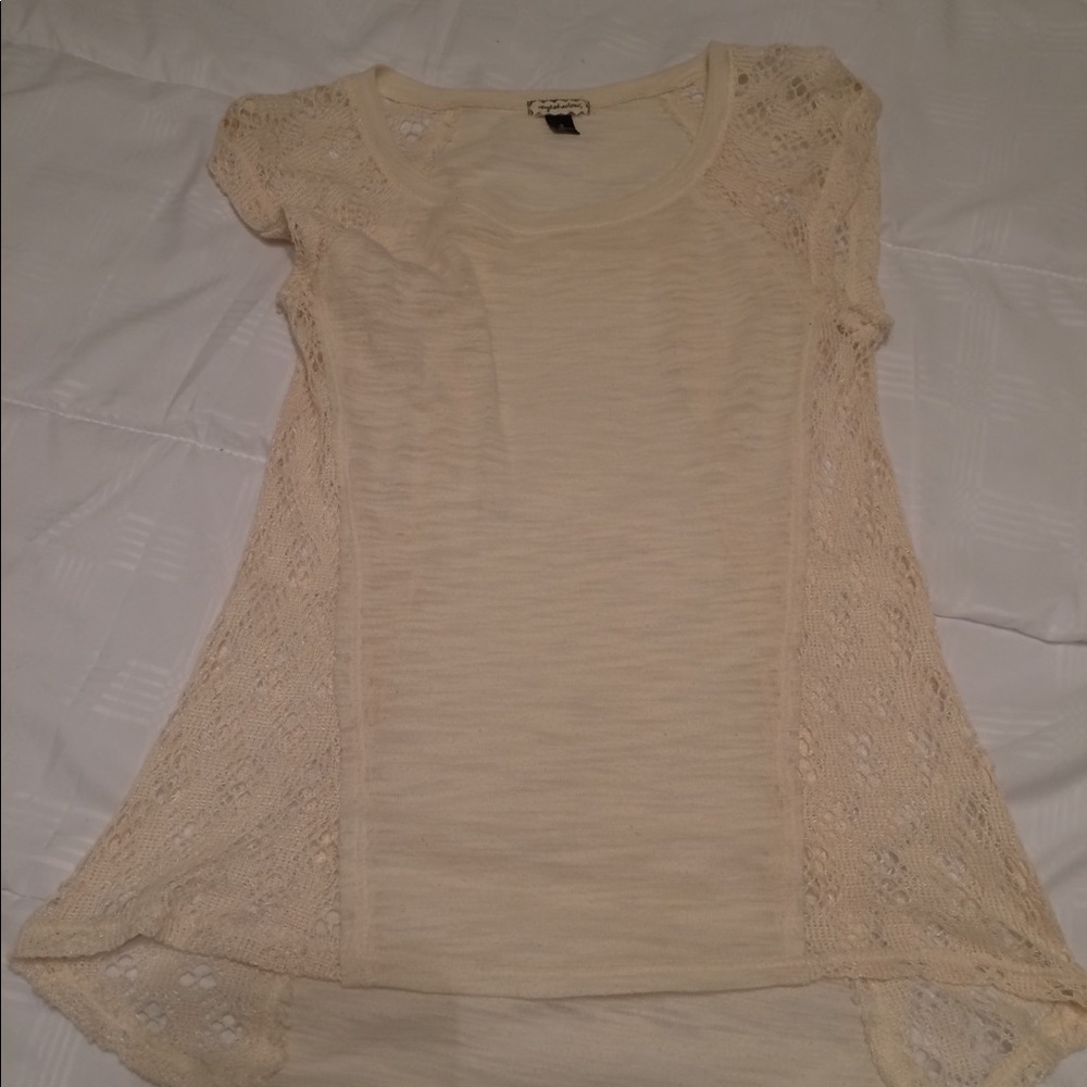 Cream Lace Top